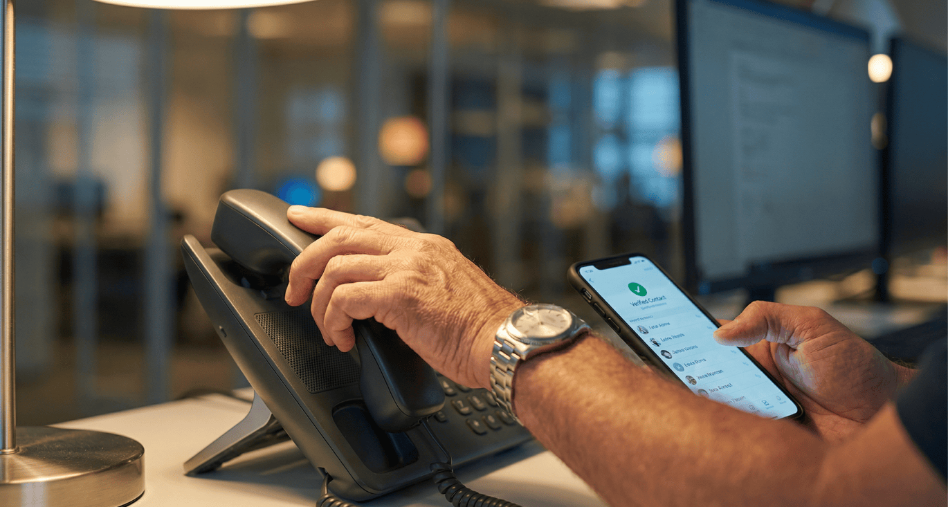 Medewerker hangt op en zoekt officieel nummer op als bescherming tegen vishing telefonische fraude